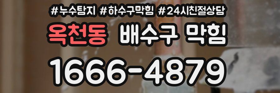 옥천동 배수구 막힘