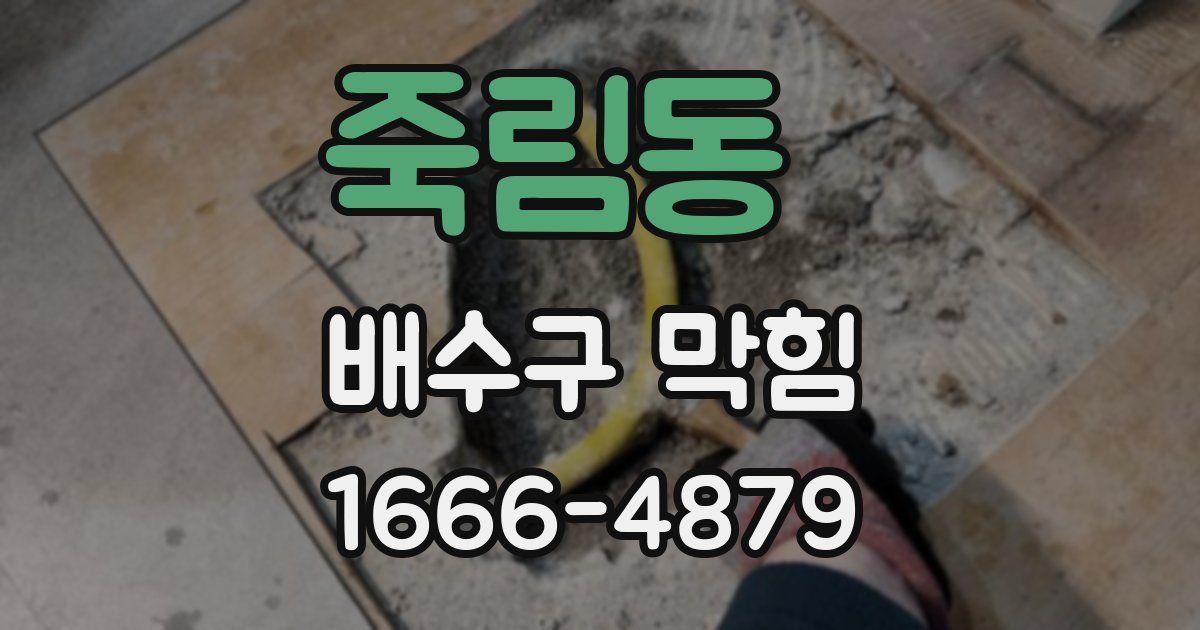 죽림동 배수구 막힘