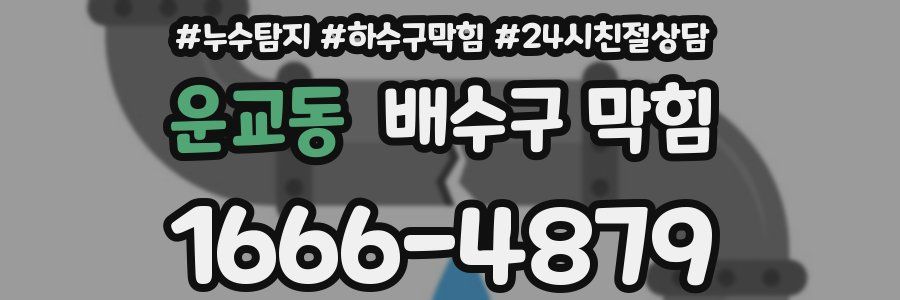 운교동 배수구 막힘