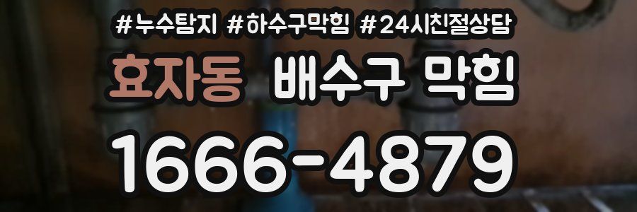효자동 배수구 막힘