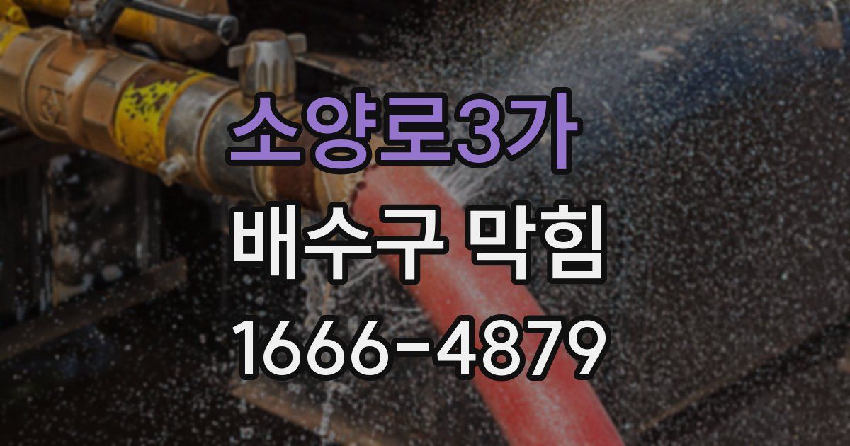 소양로3가 배수구 막힘