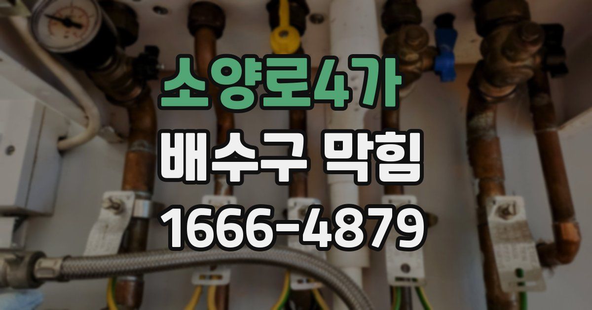 소양로4가 배수구 막힘