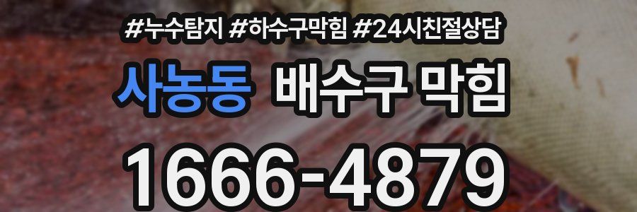 사농동 배수구 막힘
