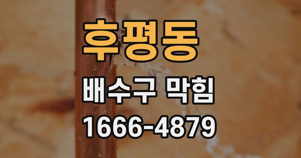 후평동 배수구 막힘