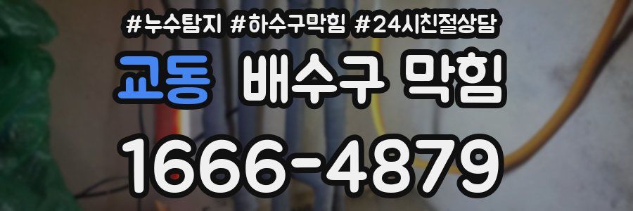 교동 배수구 막힘