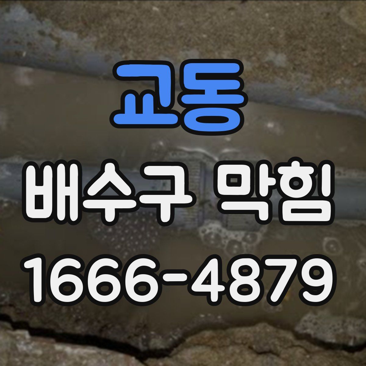 교동 배수구 막힘