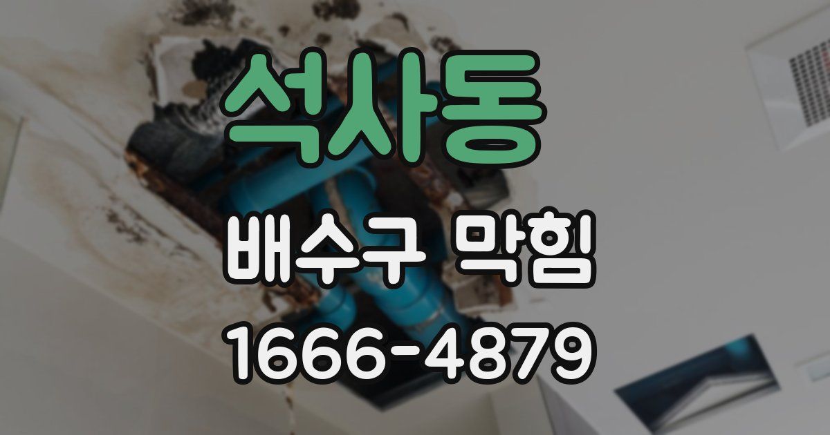 석사동 배수구 막힘