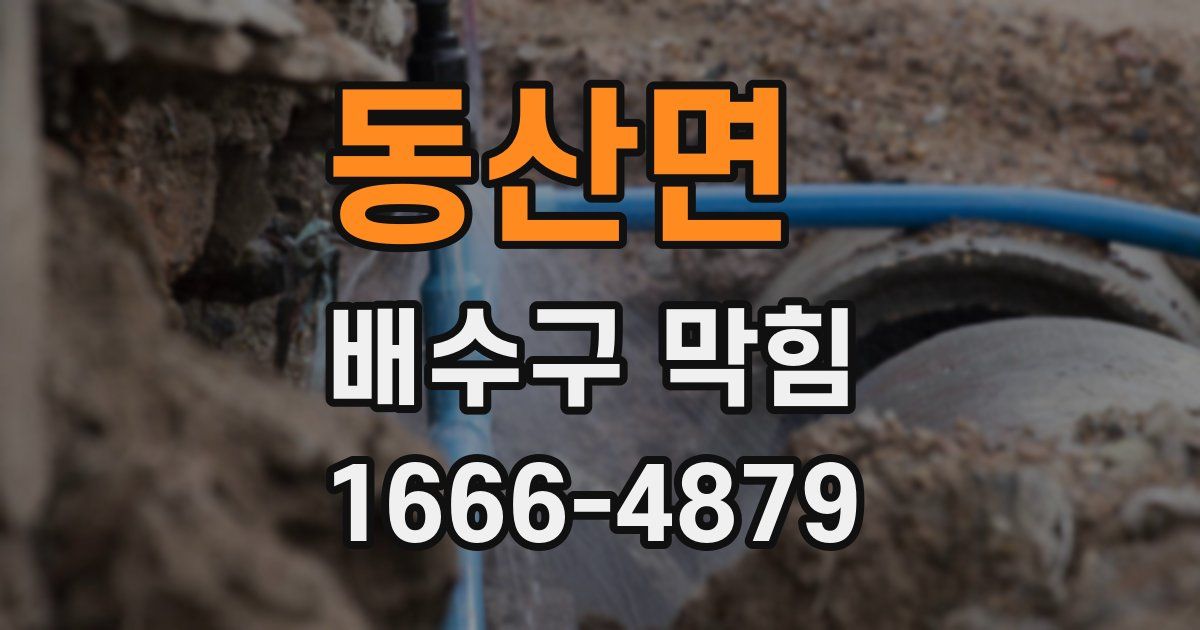 동산면 배수구 막힘