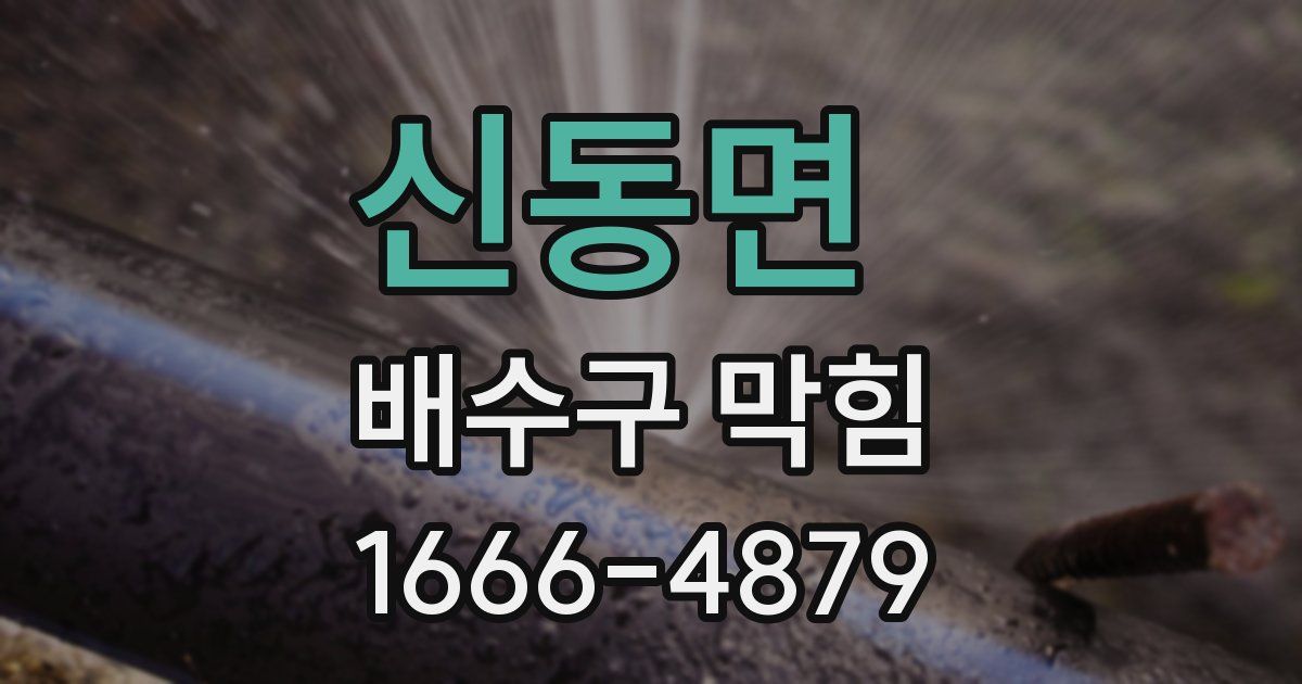 신동면 배수구 막힘