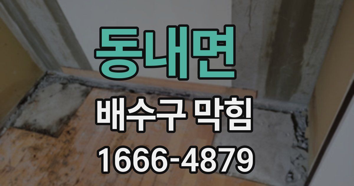 동내면 배수구 막힘