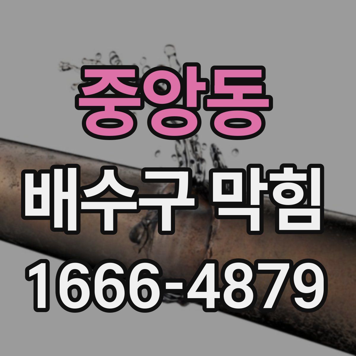 중앙동 배수구 막힘