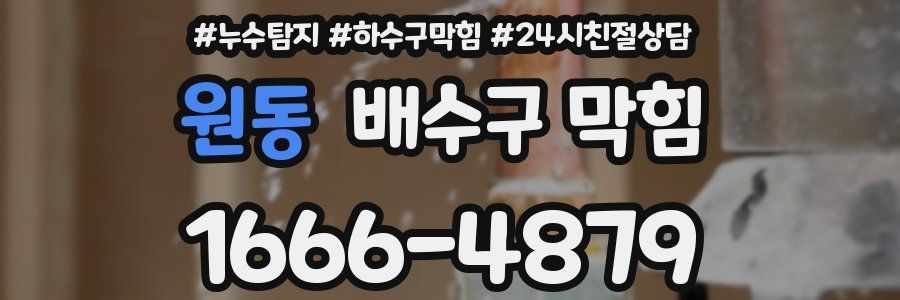 원동 배수구 막힘