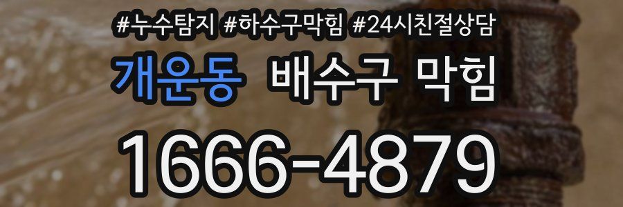 개운동 배수구 막힘