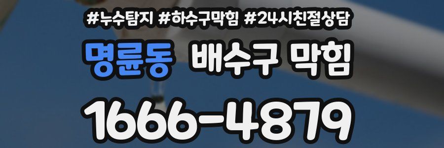 명륜동 배수구 막힘