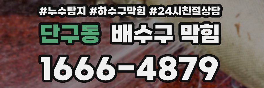 단구동 배수구 막힘