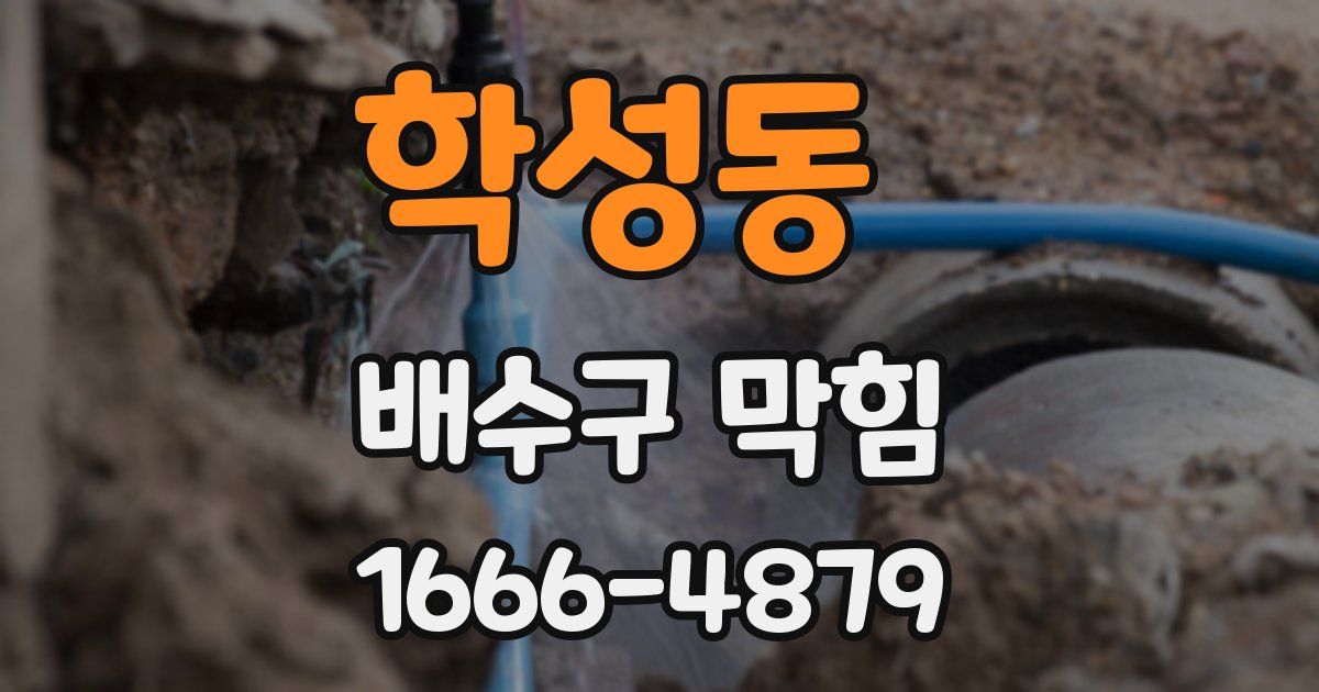 학성동 배수구 막힘