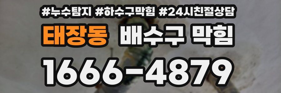 태장동 배수구 막힘