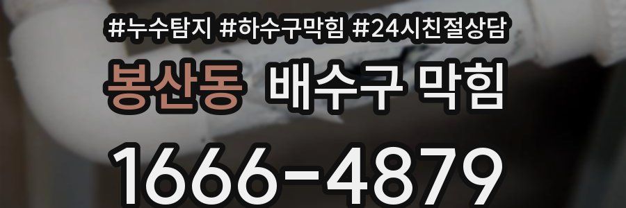 봉산동 배수구 막힘