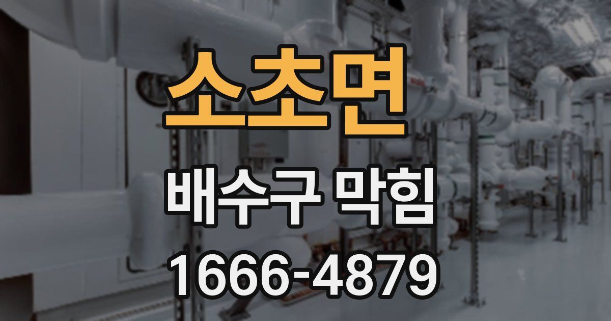 소초면 배수구 막힘