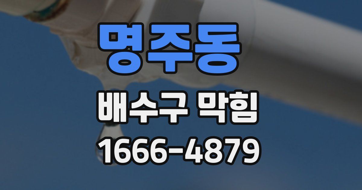 명주동 배수구 막힘