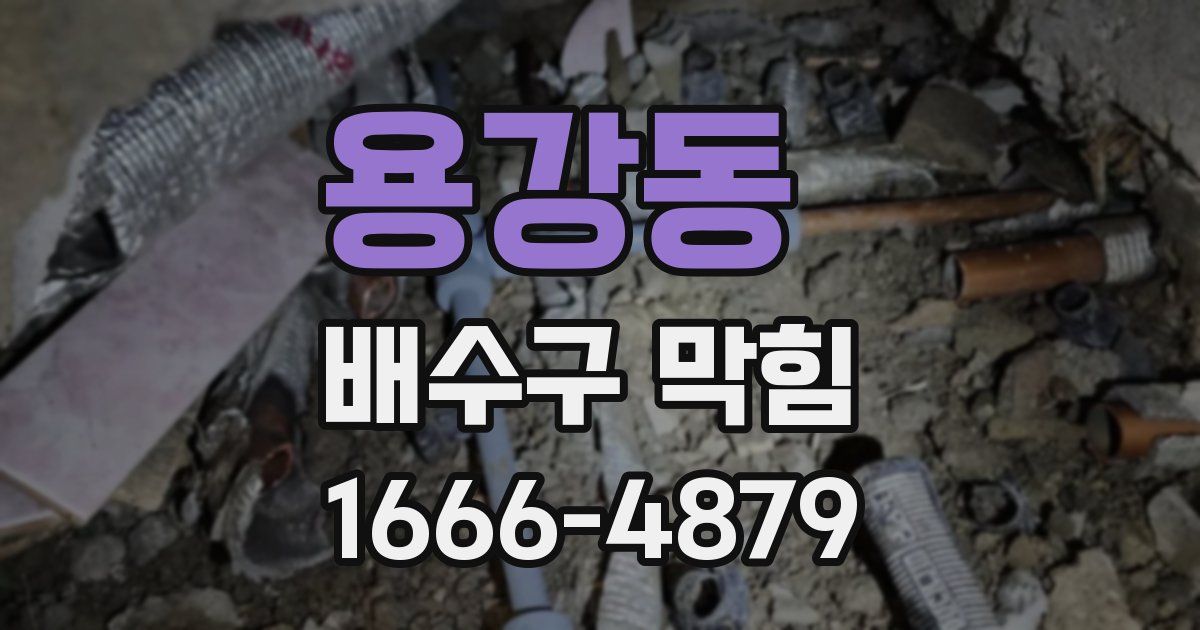 용강동 배수구 막힘