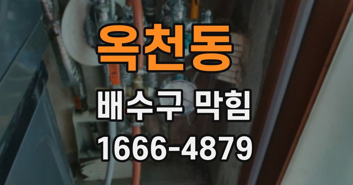 옥천동 배수구 막힘