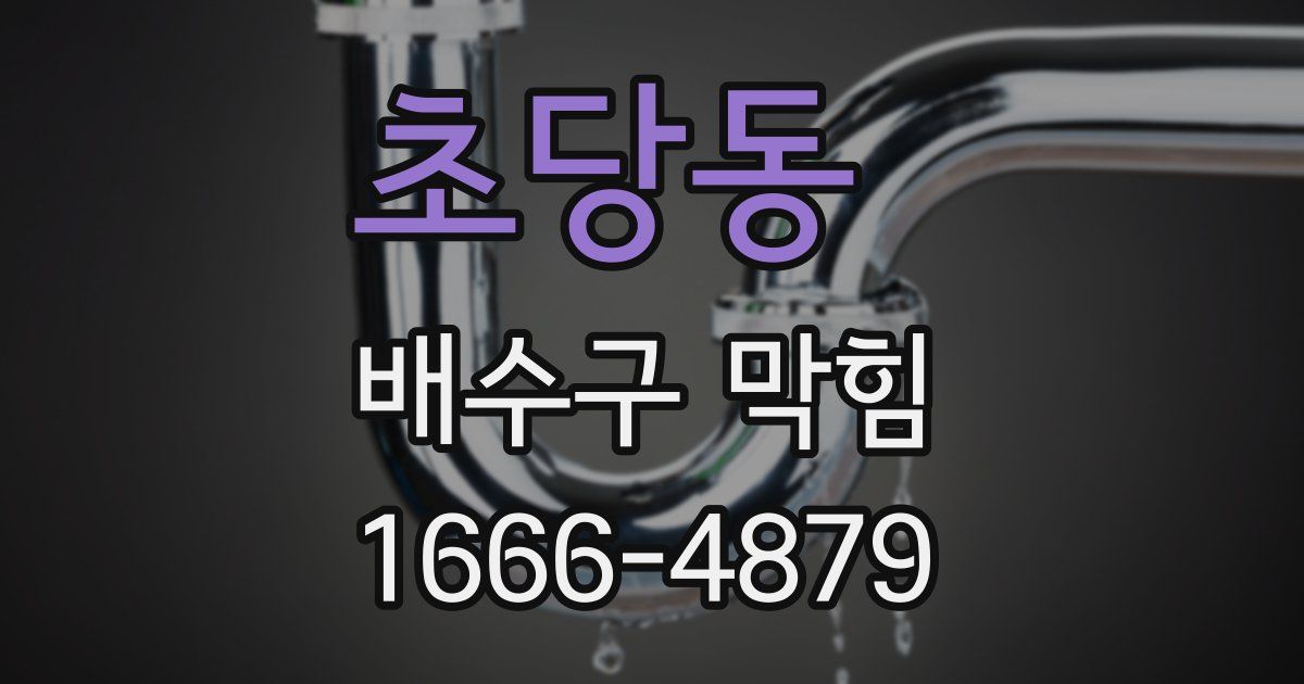 초당동 배수구 막힘