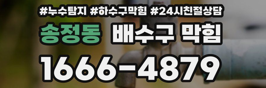 송정동 배수구 막힘