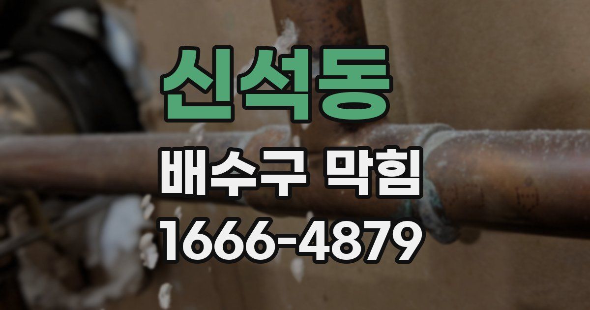 신석동 배수구 막힘