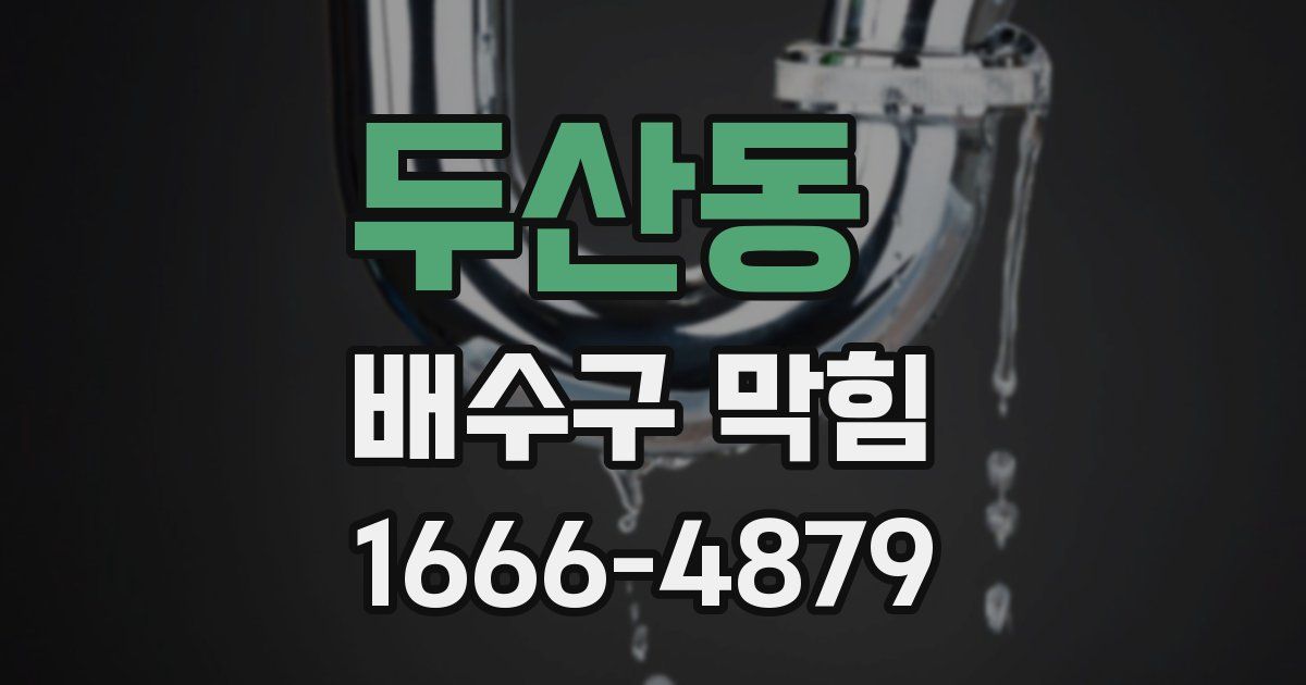 두산동 배수구 막힘
