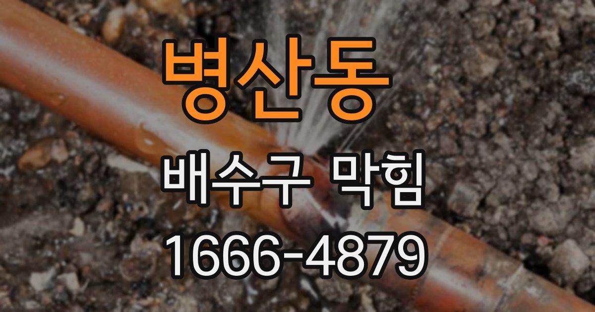병산동 배수구 막힘