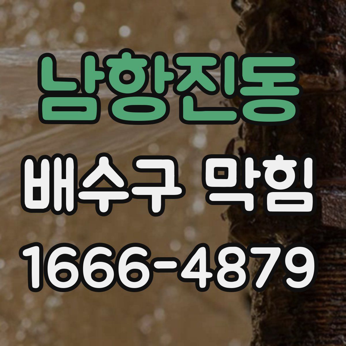 남항진동 배수구 막힘