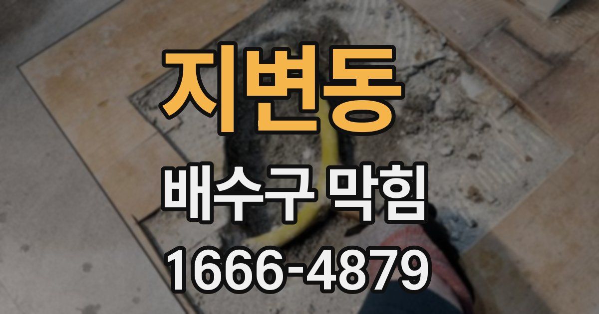 지변동 배수구 막힘