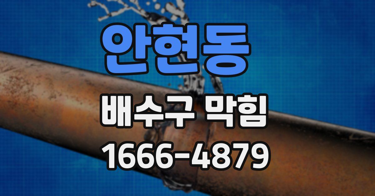 안현동 배수구 막힘