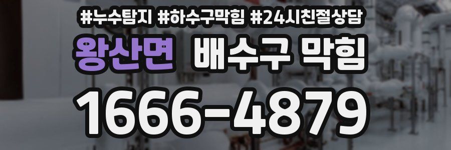 왕산면 배수구 막힘