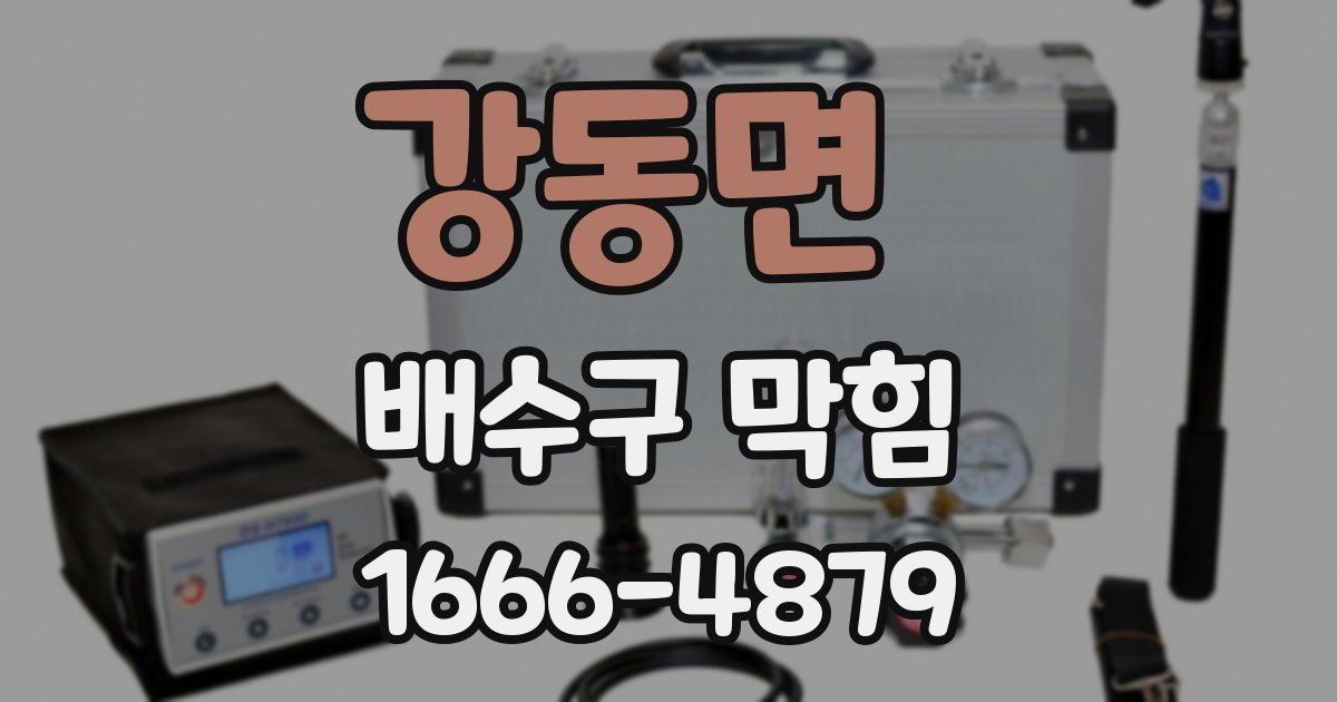 강동면 배수구 막힘