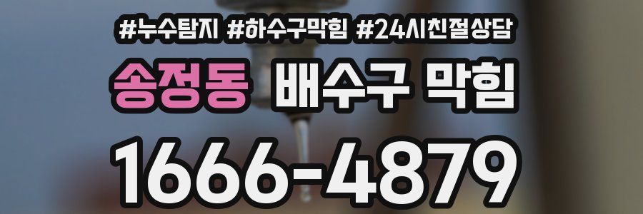 송정동 배수구 막힘
