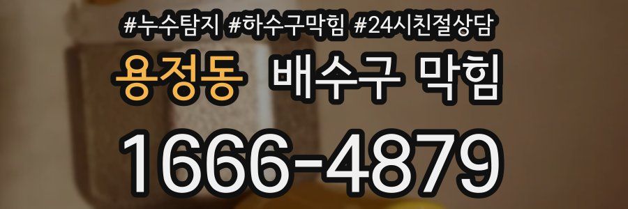 용정동 배수구 막힘
