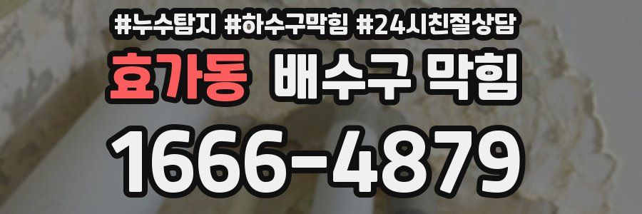 효가동 배수구 막힘