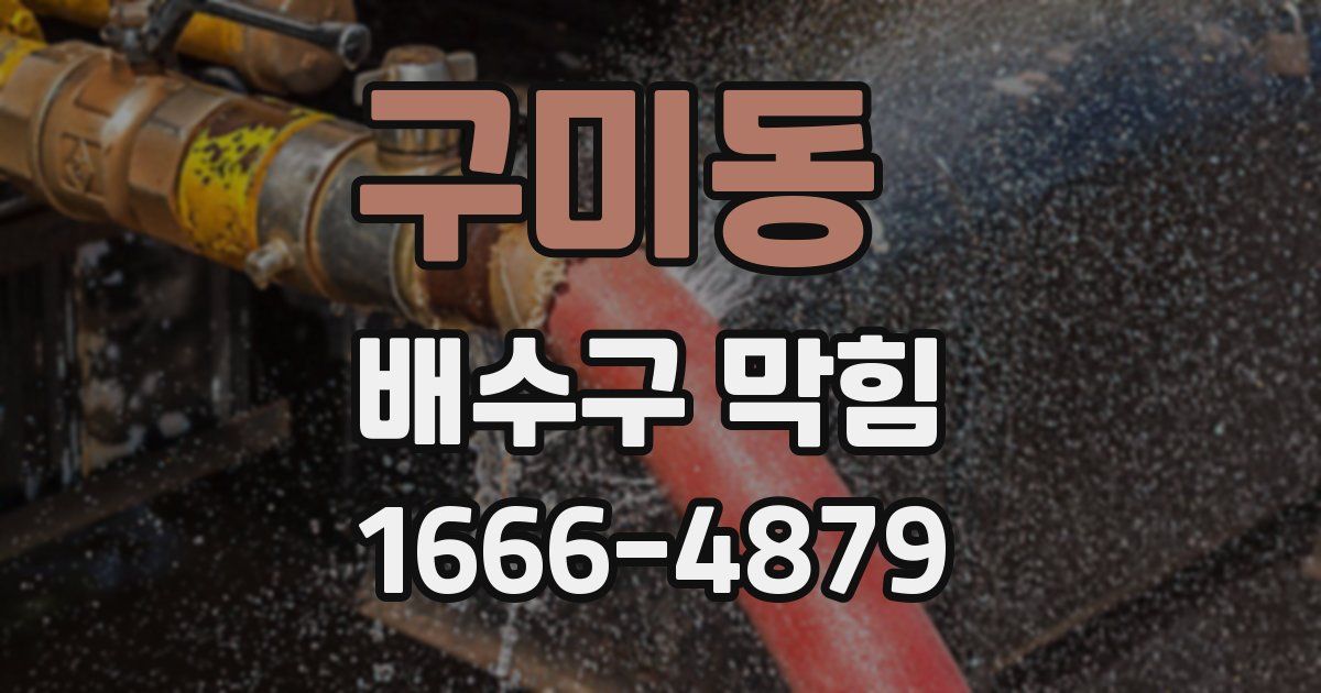 구미동 배수구 막힘