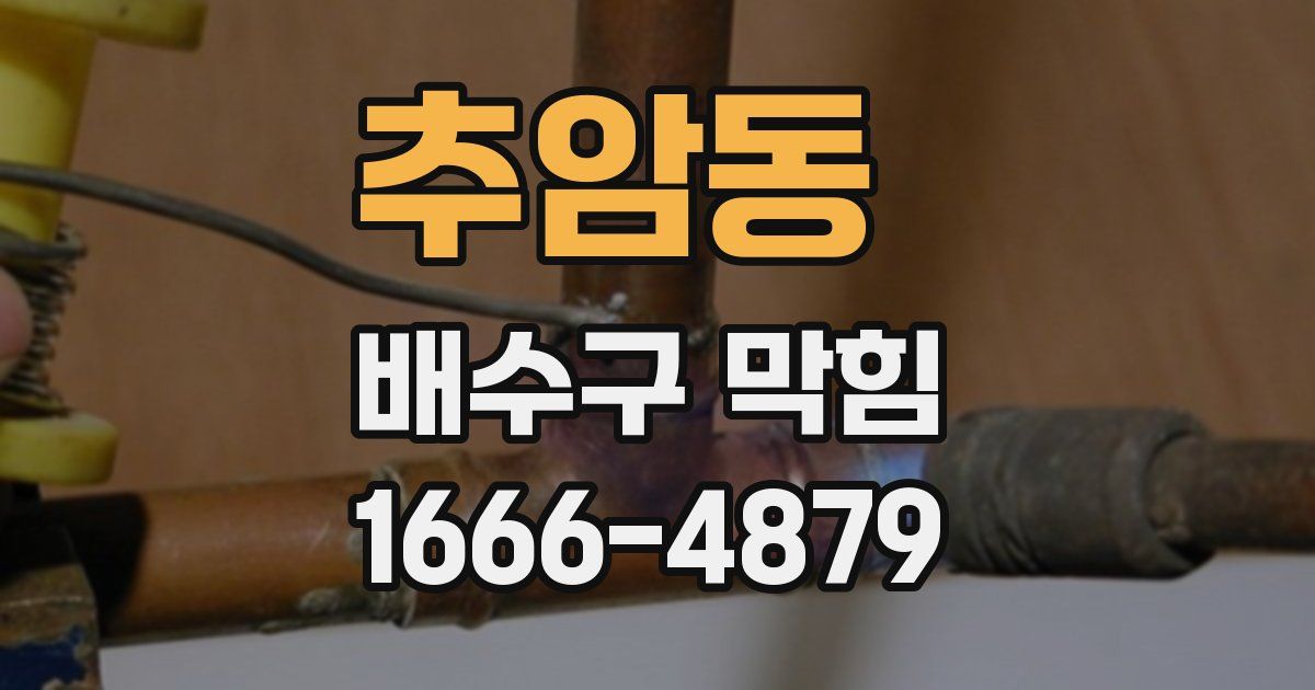 추암동 배수구 막힘