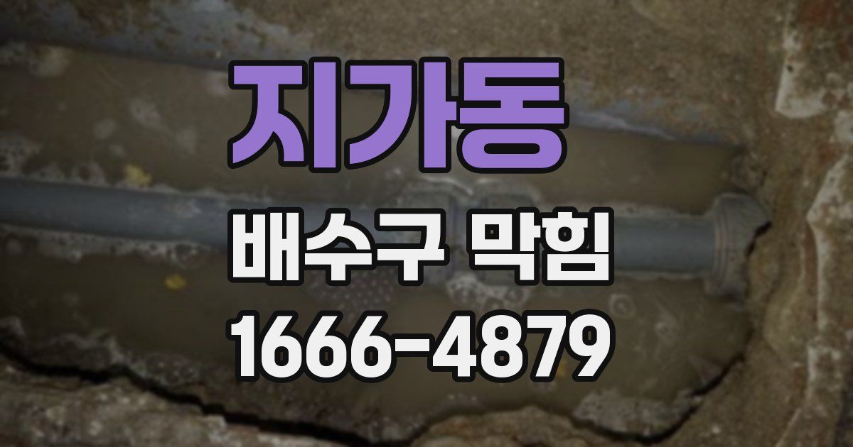 지가동 배수구 막힘