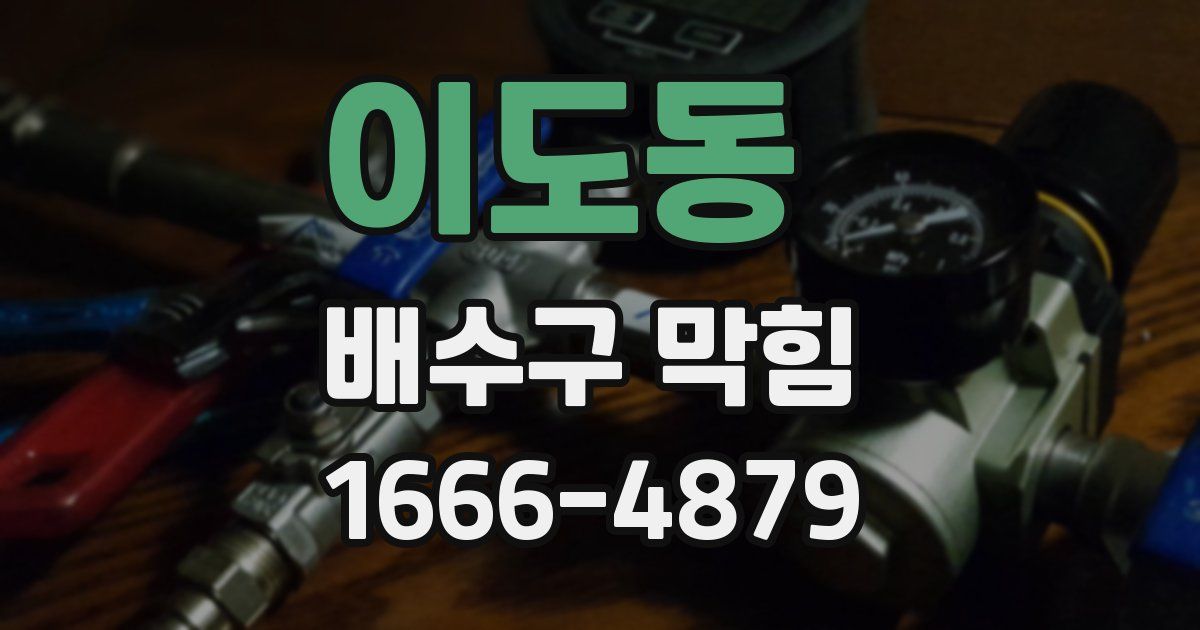 이도동 배수구 막힘