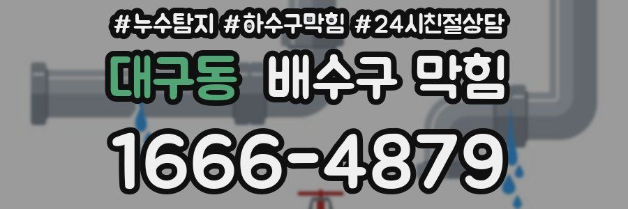 대구동 배수구 막힘
