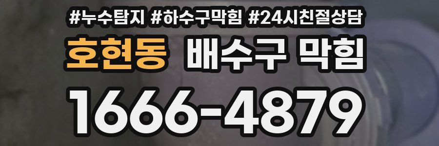 호현동 배수구 막힘