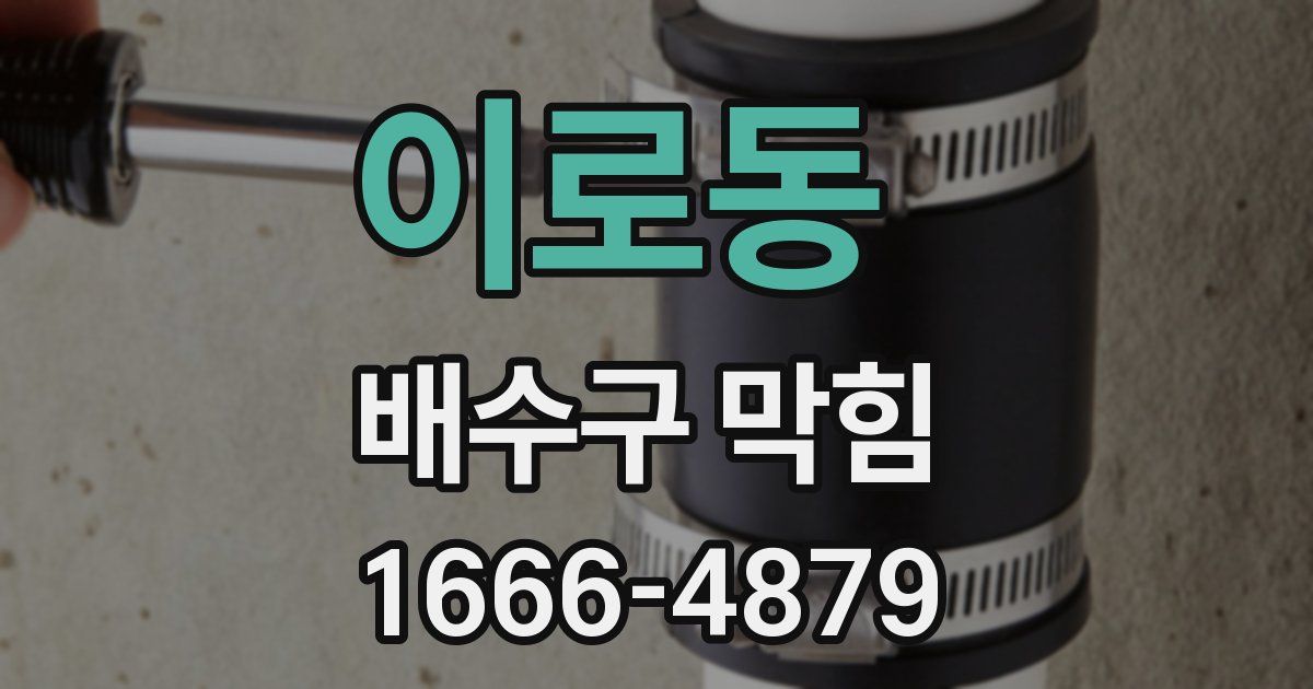 이로동 배수구 막힘