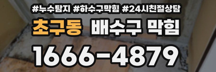 초구동 배수구 막힘
