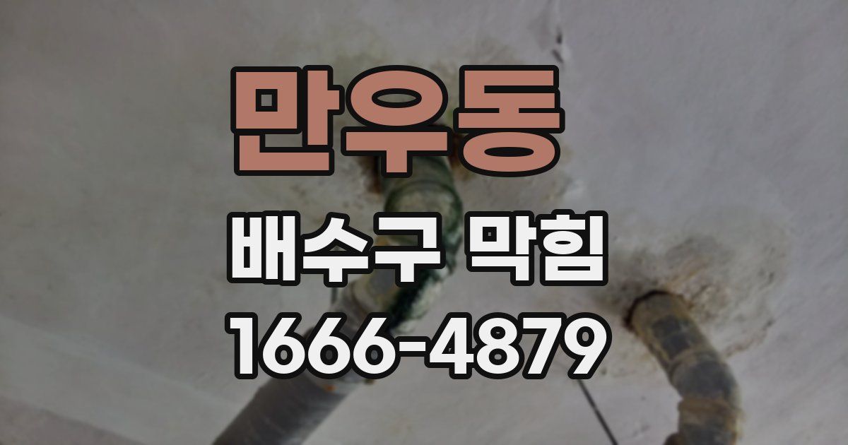 만우동 배수구 막힘