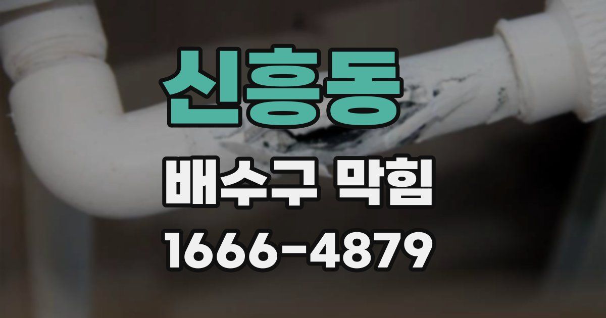 신흥동 배수구 막힘