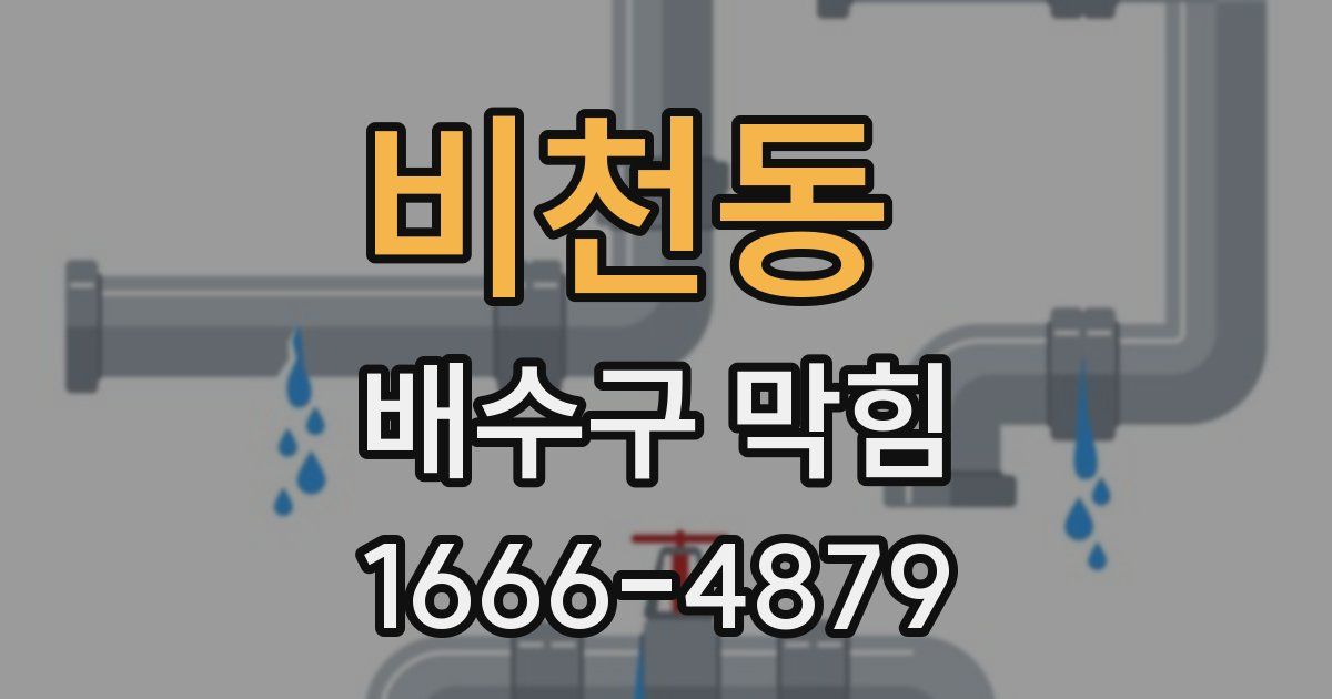 비천동 배수구 막힘